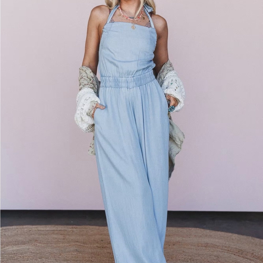 Three Bird Nest Light Blue Jumpsuit